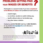 Have you had problems getting paid your wages or benefits?